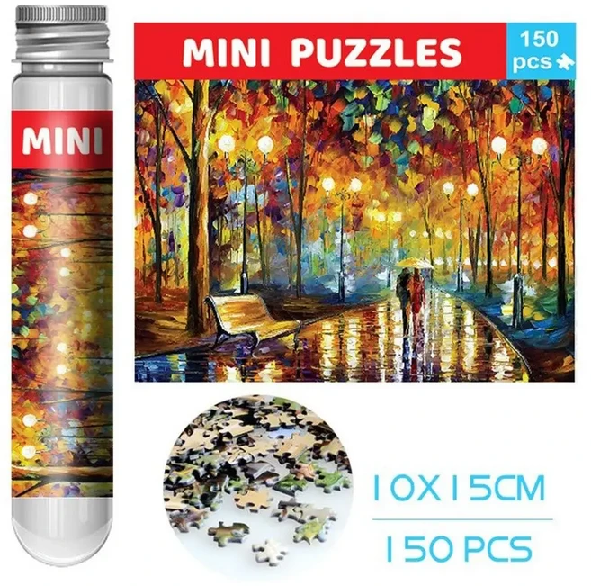 미니 테스트 튜브 유화 직소 퍼즐 가족 교육 장난감 성인 및 어린이 선물 150PCs/세트, 09