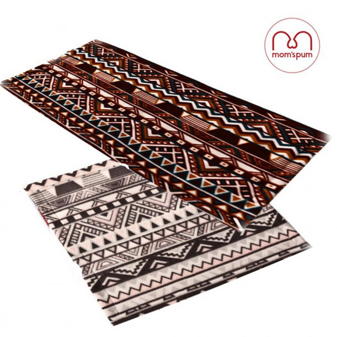 맘스품 탄소섬유발열USB무릎담요 소파담요 침대담요 휴대용담요 따뜻한담요, 아즈텍 브라운+아즈텍 골드