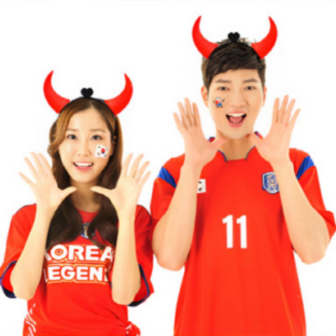붉은악마뿔 응원소품 도구 월드컵 2026 북중미 응원 발광, 1개, 큰뿔(대)