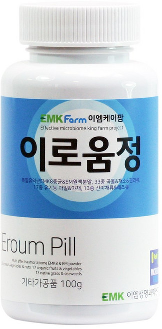 [이엠팜] EMK 이로움정 - 특허미생물EMK8종균+17종혼합유산균-환, 1개, 100g