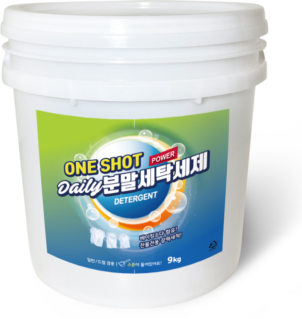 데일리 분말세탁세제 9kg 대용량 가루세제 찌든때 오염 제거 가성비 좋은 세제 드럼공용세제 통돌이세제 향기좋은세제, 1개