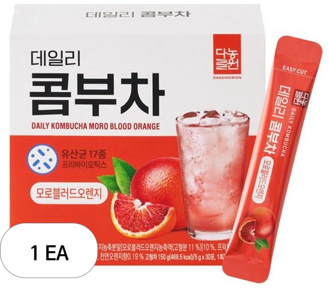 다농원 데일리 콤부차 모로블러드오렌지, 5g, 30개입, 1개