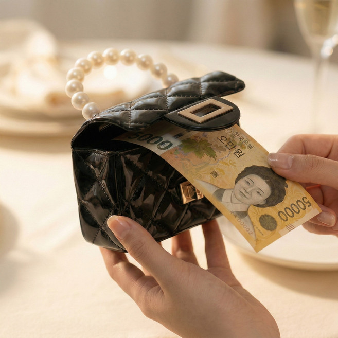 서프라이즈 용돈가방 부모님 용돈이벤트, 1개, 블랙