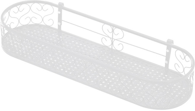 MK 베란다 화분걸이대 일반 창틀용 (라운드 80 X 20cm) 창틀고리2개형, 흰색, 1단