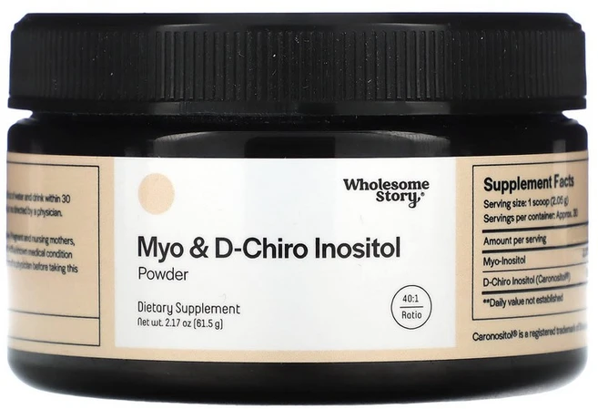 Wholesome Story 미오이노시톨 d-카이로이노시톨 분말맛 40:1 61.5g (2.17oz), 1개, 30회분 - 쿠팡