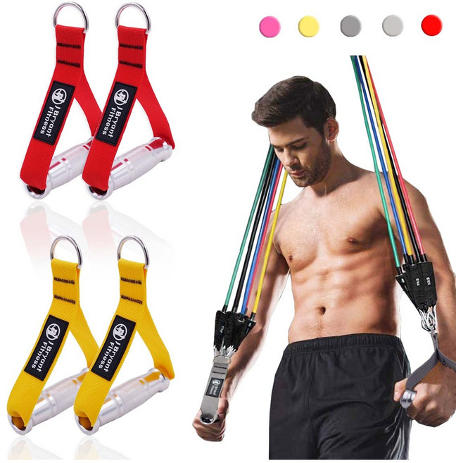 D 링이있는 피트니스 금속 체육관 핸들 DEAVY 듀티 알루미늄 합금 미끄럼 방지 그립 케이블 기계 저항 밴드 액세서리, Silver 1pcs, 1개