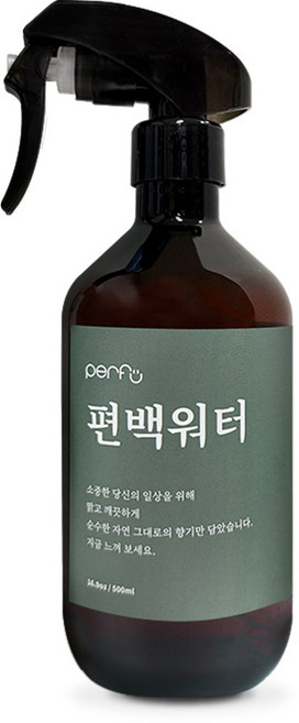 퍼퓨 편백워터 편백수 피톤치드 스프레이 500ml 집먼지진드기 제거 퇴치 침대 이불, 1개