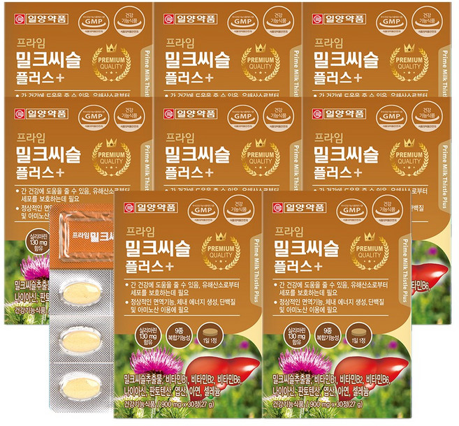 일양약품 프라임 밀크씨슬 플러스 30정, 8개, 27g