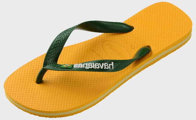 하바이아나스 HAVAIANAS 브라질 로고 플립플랍 Pop Yellow