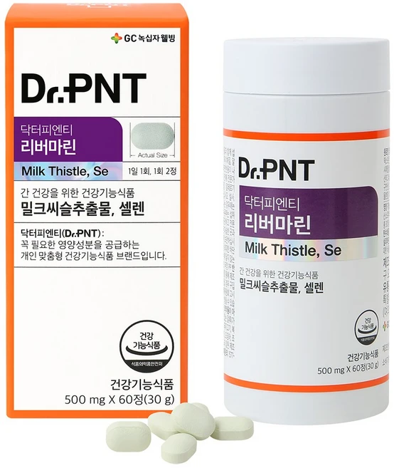 닥터피엔티 리버마린 밀크씨슬 밀크시슬 실리마린, 5개, 60정 - 쿠팡