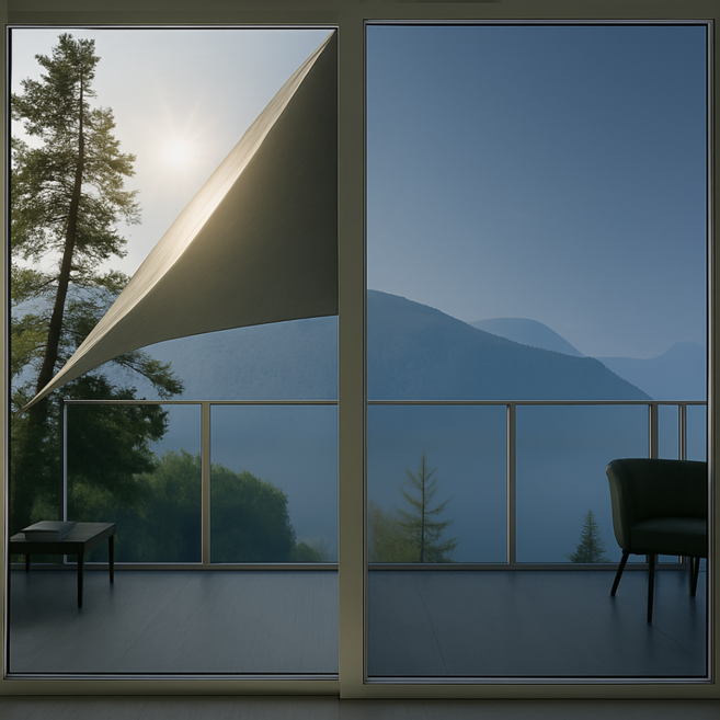 머스트킵 주간 사생활보호 무점착 단열 창문 필름, 블랙