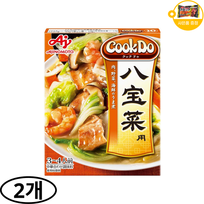 일본 쿡두 소스 CookDo 아지노모토 팔보채용 소스 사은품 추가증정, 2개, 100g