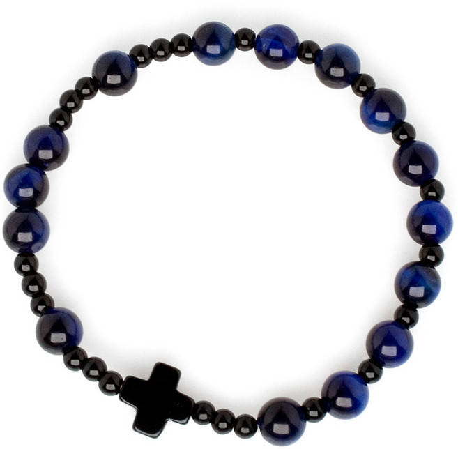스타일썸 블루 호안석 원석 카톨릭 천주교 묵주 성당 팔찌 여성