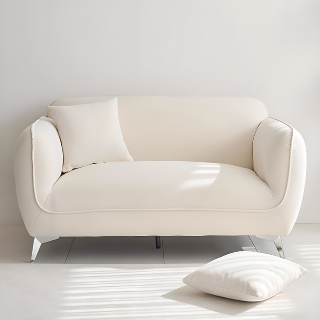 도모디자인 포코 엣지 소파 2인용 + 쿠션2P 방문설치, 크림