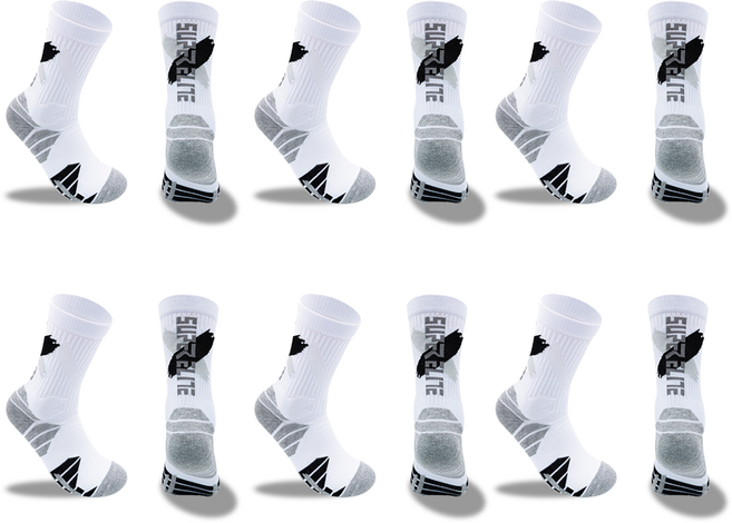 와이비비 스포츠 장목 쿠션 양말 러닝 축구 등산 6켤레