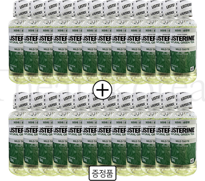 리스테린 내추럴 그린티 마일드 구강청결제, 100ml, 24개