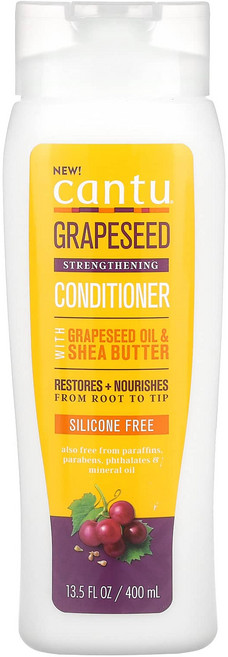 Cantu 포도씨 스트렝스닝 컨디셔너 400ml(13.5fl oz), Cantu포도씨스트렝스닝컨디셔너400ml135floz, 1개, 400ml