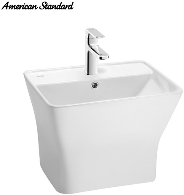 플랫내추럴S C135700L 아메리칸스탠다드 반다리일체형세면기 비누대미포함, 자동, I자트랩 (바닥배수), 정품폽업/트랩(+25000), 1개