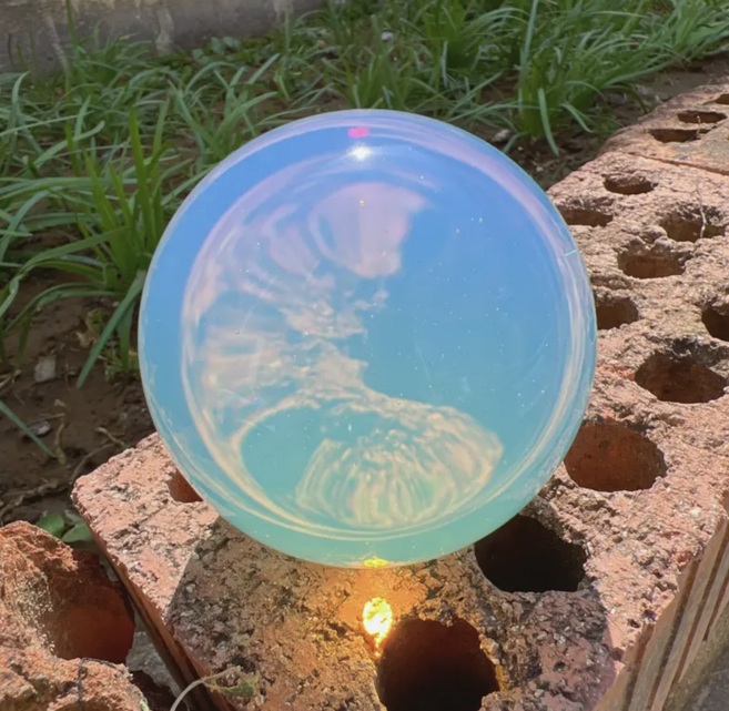 선문 오팔 구체 쿼츠 원석