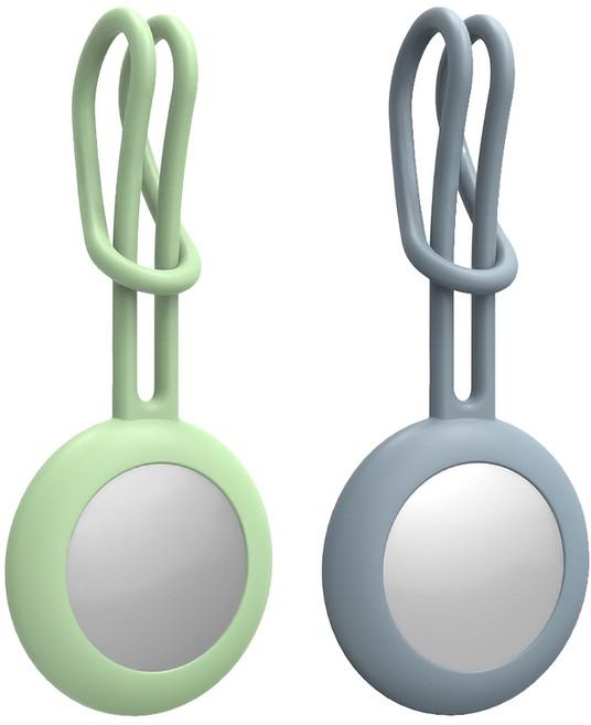 실리콘 에어태그 스트랩 고리 케이스 분실방지용 태그 커버, 그레이