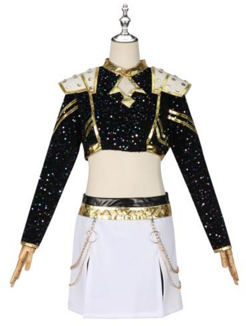 케이팝K-POP데몬헌터스코스프레 8PCS 애니메이션 조이 악마 사냥꾼 의상 여성 남성 소녀 할로윈 역할 놀이 액세서리 귀걸이