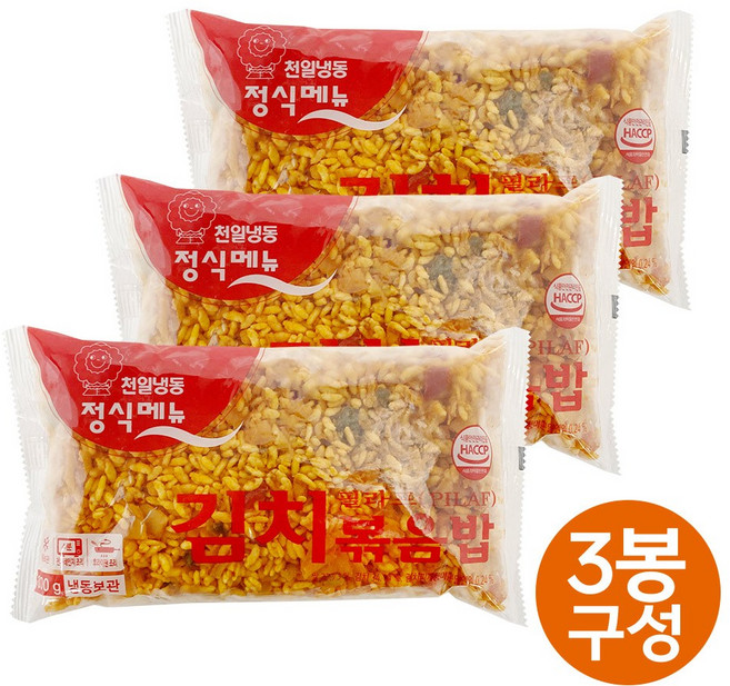 푸드드림 천일 김치볶음밥300gx3봉, 3개, 300g