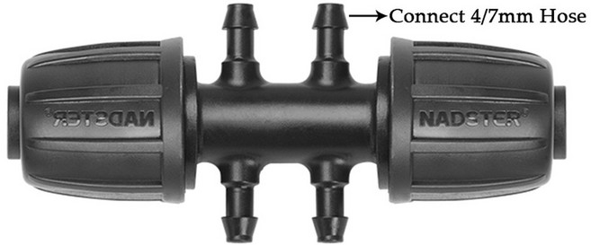 10PCS 16MM PE 엘보 관개 급수 정원 파이프 커넥터 농업 스트레이트, 4l7 16PE 6 Way, 2Pcs