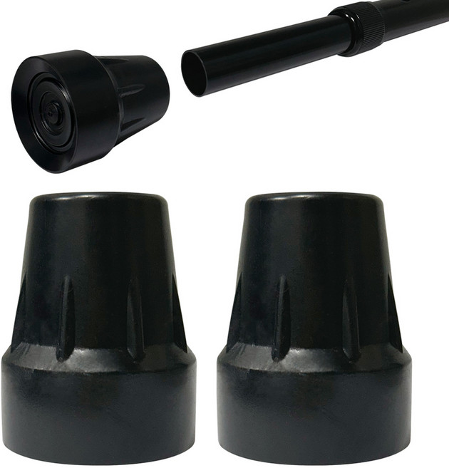 효도 지팡이 고무패킹 고무캡 19mm, 블랙, 2개