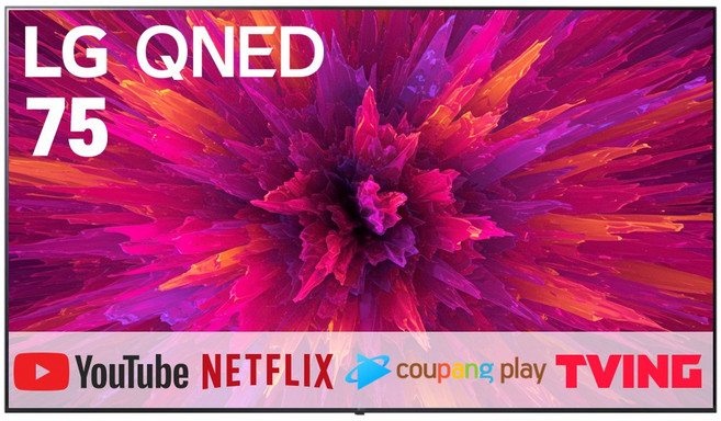 LG전자 75인치 최신형 초슬림베젤 나노셀 퀀텀닷 UHD 4K 스마트 TV 미러링 OTT 사용가능 75QNED85, 189cm-75인치, 스탠드형, 방문설치