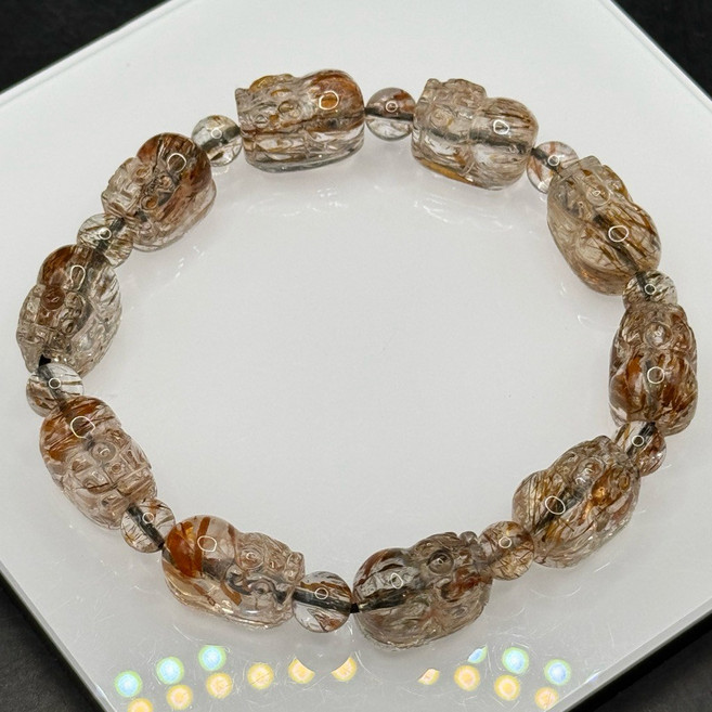 【牛老爹】黑金超七 貔貅 手鍊