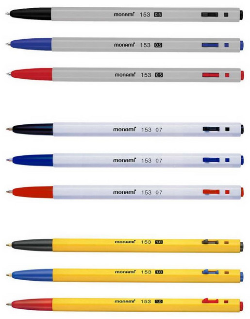 육각형 바디 모나미볼펜 0.5mm 고급볼펜 고급펜 볼팬, 흑색 (3229091)