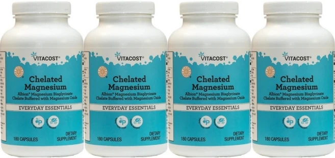 비타코스트 알비온 킬레이티드 마그네슘 콤플렉스, 4팩, 180정 - 쿠팡