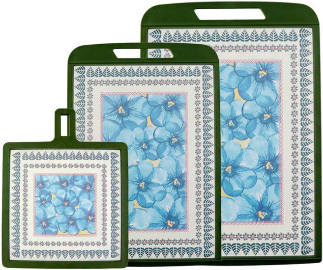 코코리코 항균 양면 도마세트, 대+중+소 그린, 1세트