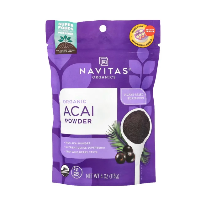 나비타스 오가닉스 아사이 베리 분말 와일드베리 파우더 113g, 1개 - 쿠팡