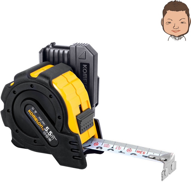 코메론 자켓홀더 줄자 5.5m x 25mm KMC-25RJH, 1개