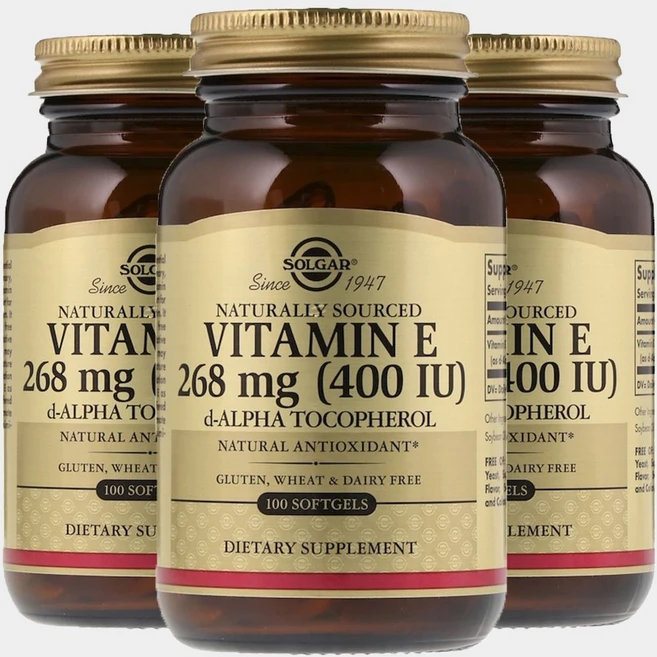 솔가 비타민 E 400IU D-알파 토코페롤 소프트젤, 100정, 3개 - 쿠팡