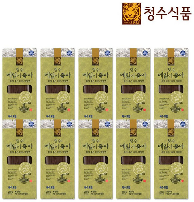 청수 메밀이좋아 물냉면 / 박스판매, 280g, 10개