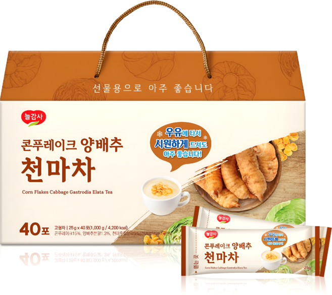 광야식품 콘푸레이크 양배추 천마차, 1개, 40개입, 25g