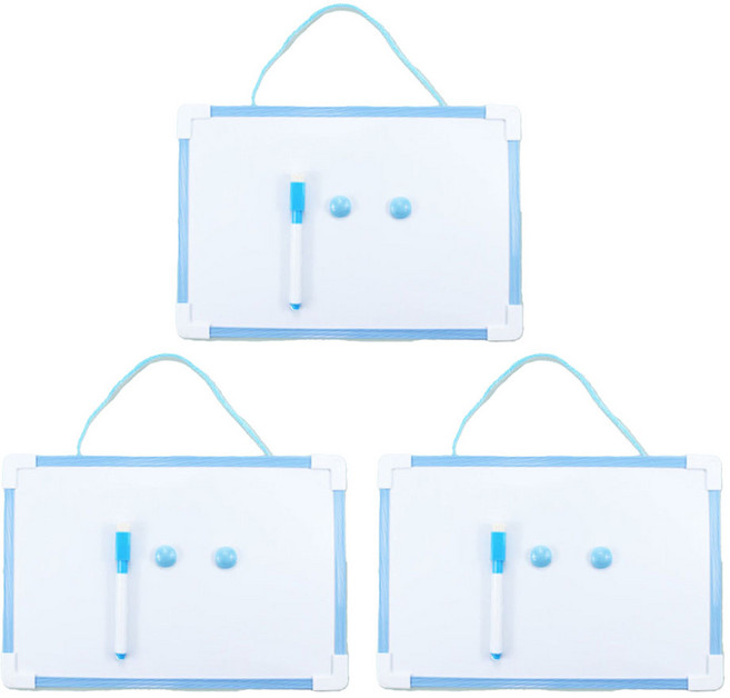 리에노 미니 화이트 보드 3p + 펜 3p + 자석단추 6p 세트 랜덤 발송, 본상품