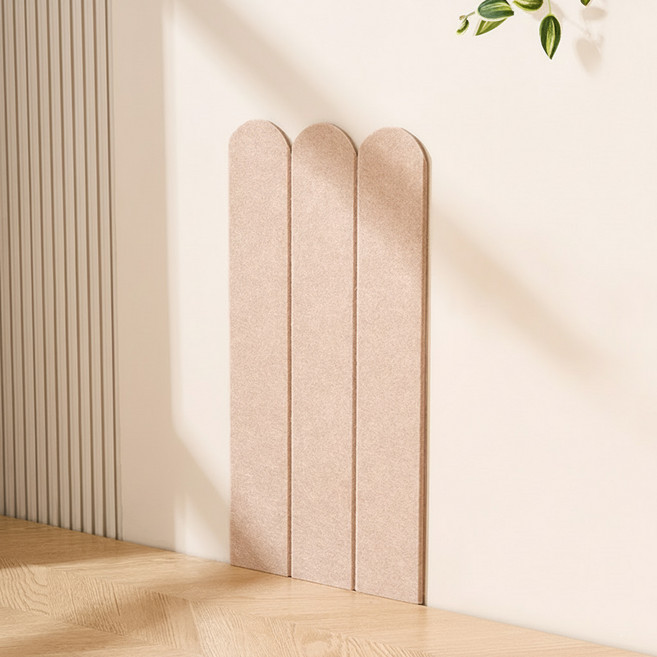 벽걸이형 고양이 스크래처 (펠트 소재 30x60cm) - 벽이나 기둥에 수직으로 설치할 수 있으며, 3개, 갈색