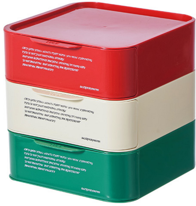 JY컴퍼니 책상 다용도 미니서랍 수납 정리함 1세트 레드 그린 아이보리, 1세트(레드,그린,아이보리)