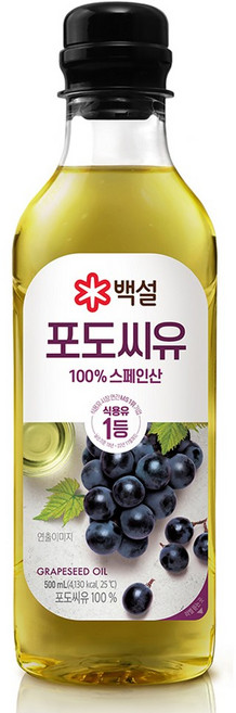 백설 포도씨유, 500ml, 1개