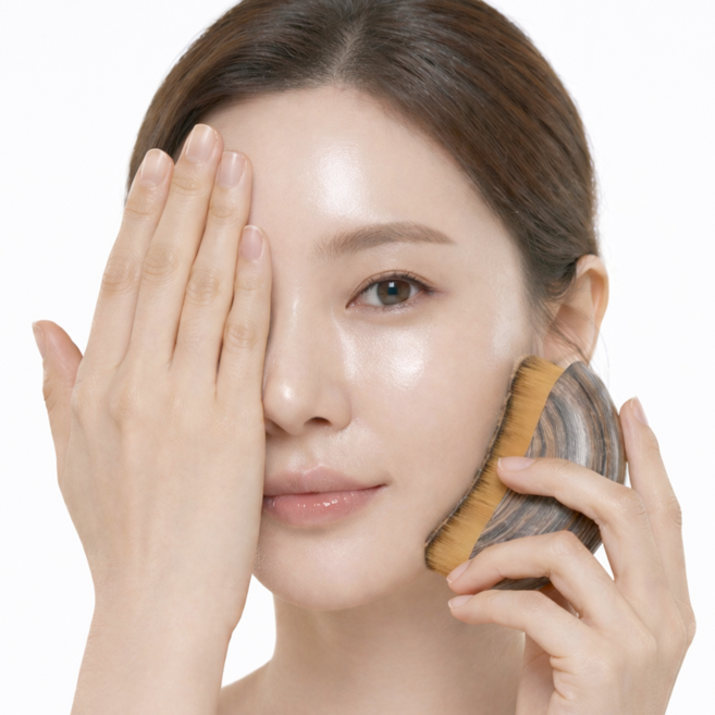 팁틱 V라인 페이스 리프팅 브러쉬, 1개, 브라운