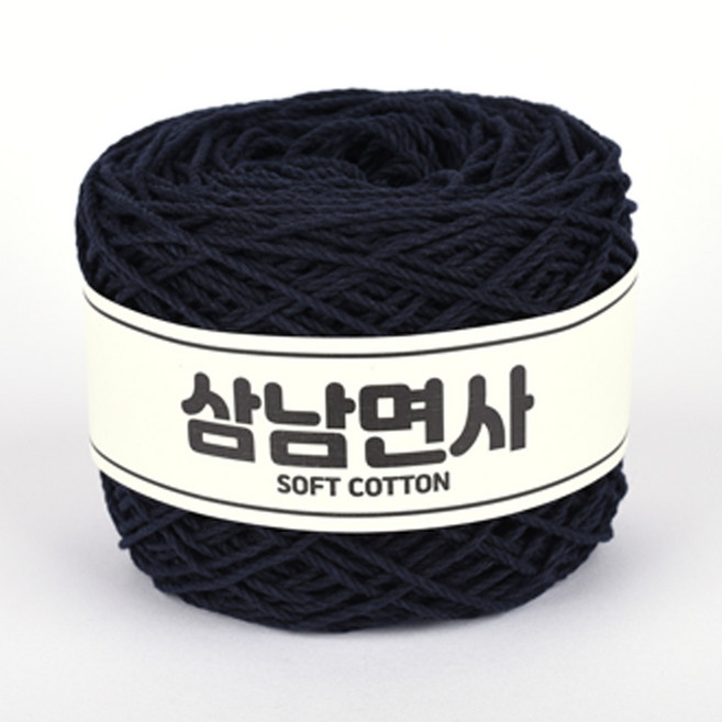 삼남뜨개실 12합 삼남면사 80g 51컬러 코바늘실, 12합 34 인디고 80g, 1개