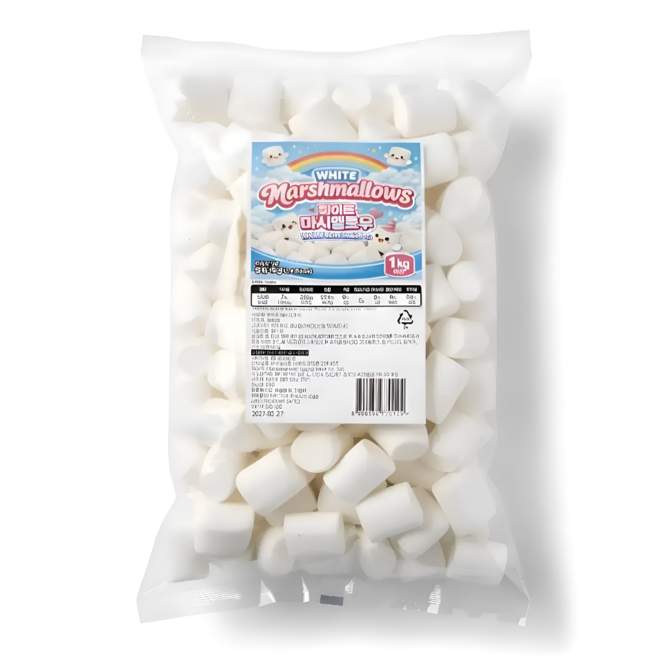 프리미엄 쫀득한 소젤라틴 마시멜로우, 1개, 1kg