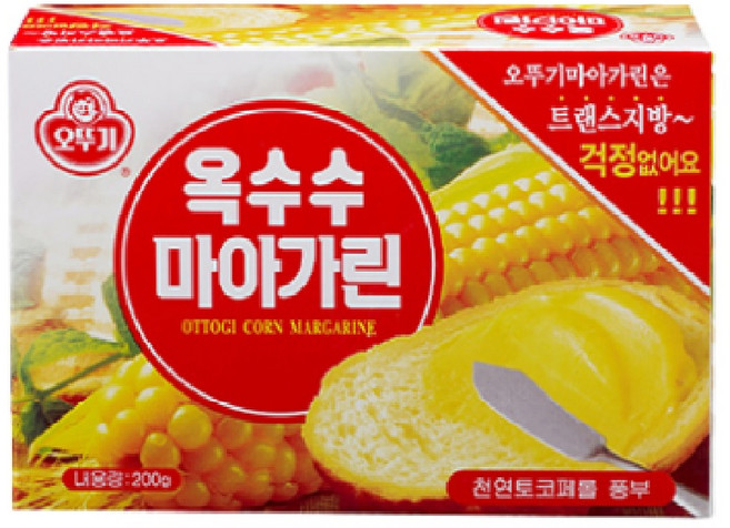 오뚜기 옥수수 마아가린, 200g, 12개