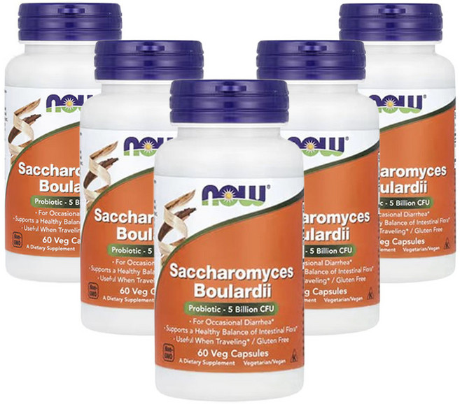나우푸드 사카로미세스 보울라디 프로바이오틱 50억CFU 60베지캡슐, 5개, 60정