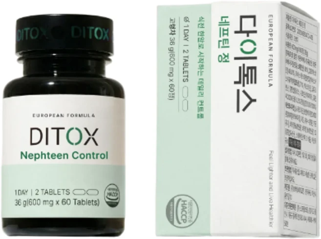 다이톡스 네프틴정 식전 보조제 포만감 식욕조절, 6개, 60정 - 쿠팡