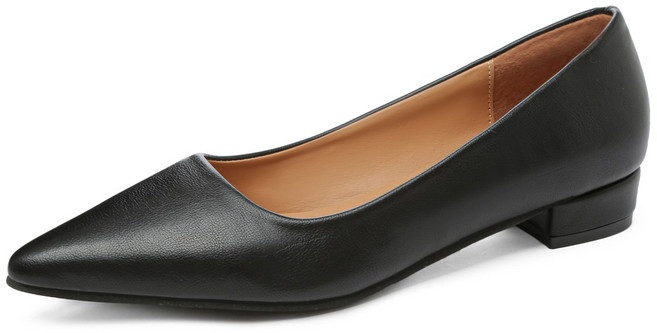 스토리원 베이직 포인티드 로우힐 펌프스 가죽 구두 SH-H900