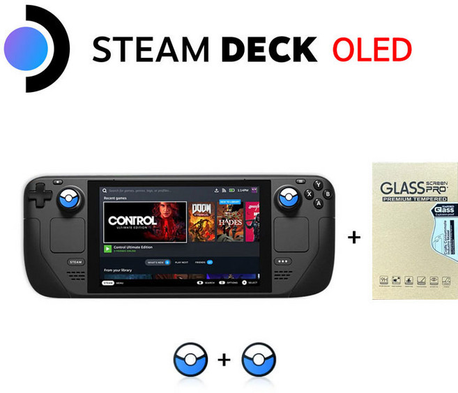 스팀덱 올레드 Steam Deck OLED - 보호필름 + 엄지캡 포함 - 포함, 1TB OLED